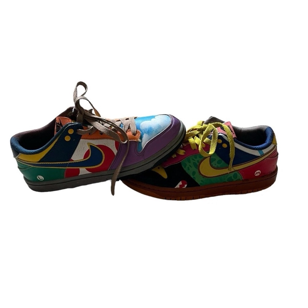 Nike SB Dunk Low Custom women's 8 What the Super Mario Sneakers Shoes No Box ✅